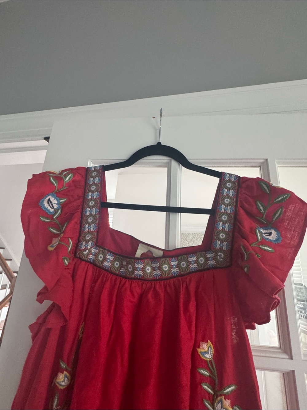 Anthropologie Farm Rio Embroidered Square-Neck Dress - Picture 4 of 9